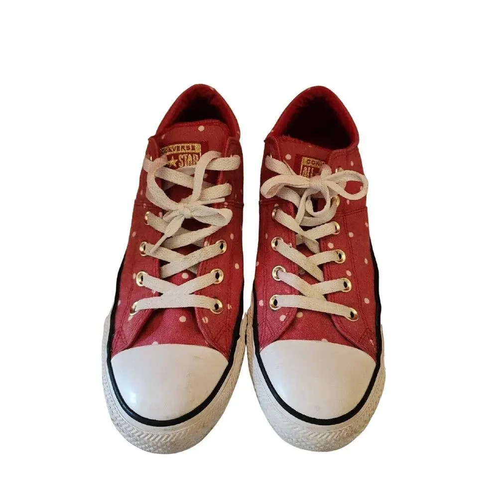 Converse Allstars Shoes Gym Red Gold White 560690C Womens 10 Fast Ship